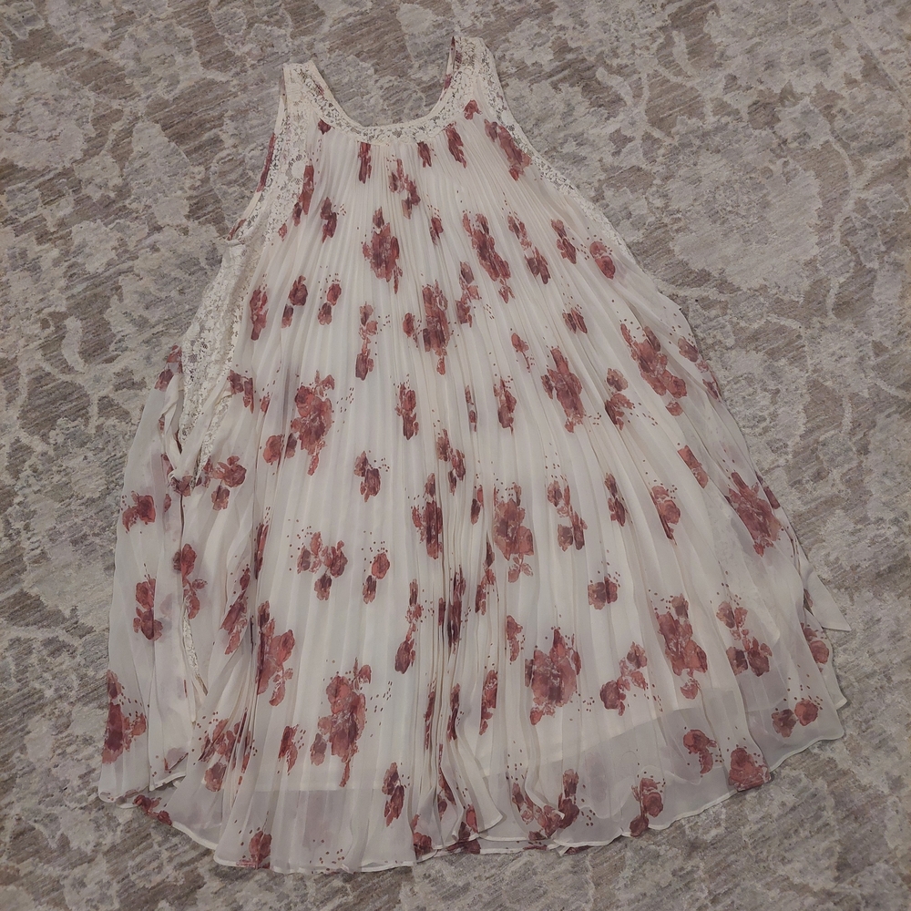 Free People Floral Pleated Dress